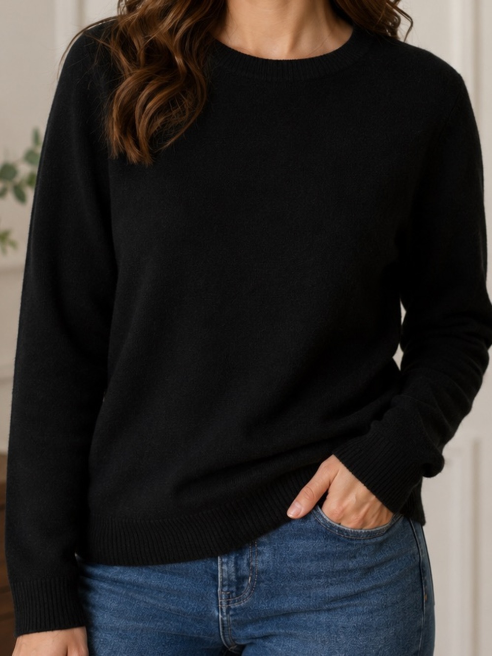 J. Crew Black Crewneck Sweater
